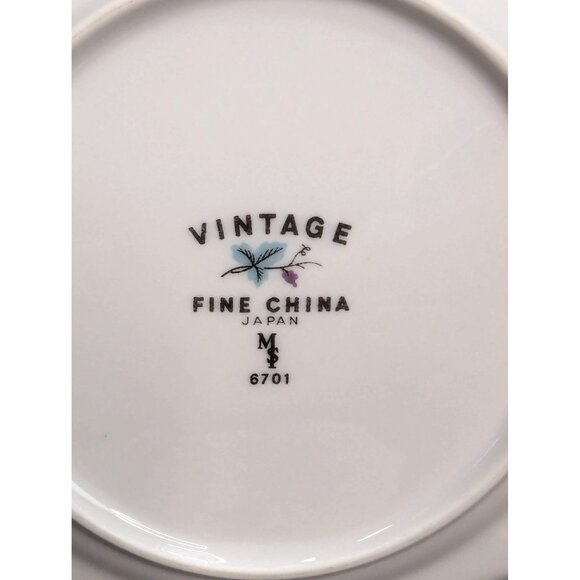 Vintage Fine China Japan MS6701 Grapes and Vines Pattern Bread Plate Set of 4 - Picture 11 of 11